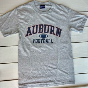 AUBURN FOOTBALL Gray Collegiate Graphic Tee Size Small